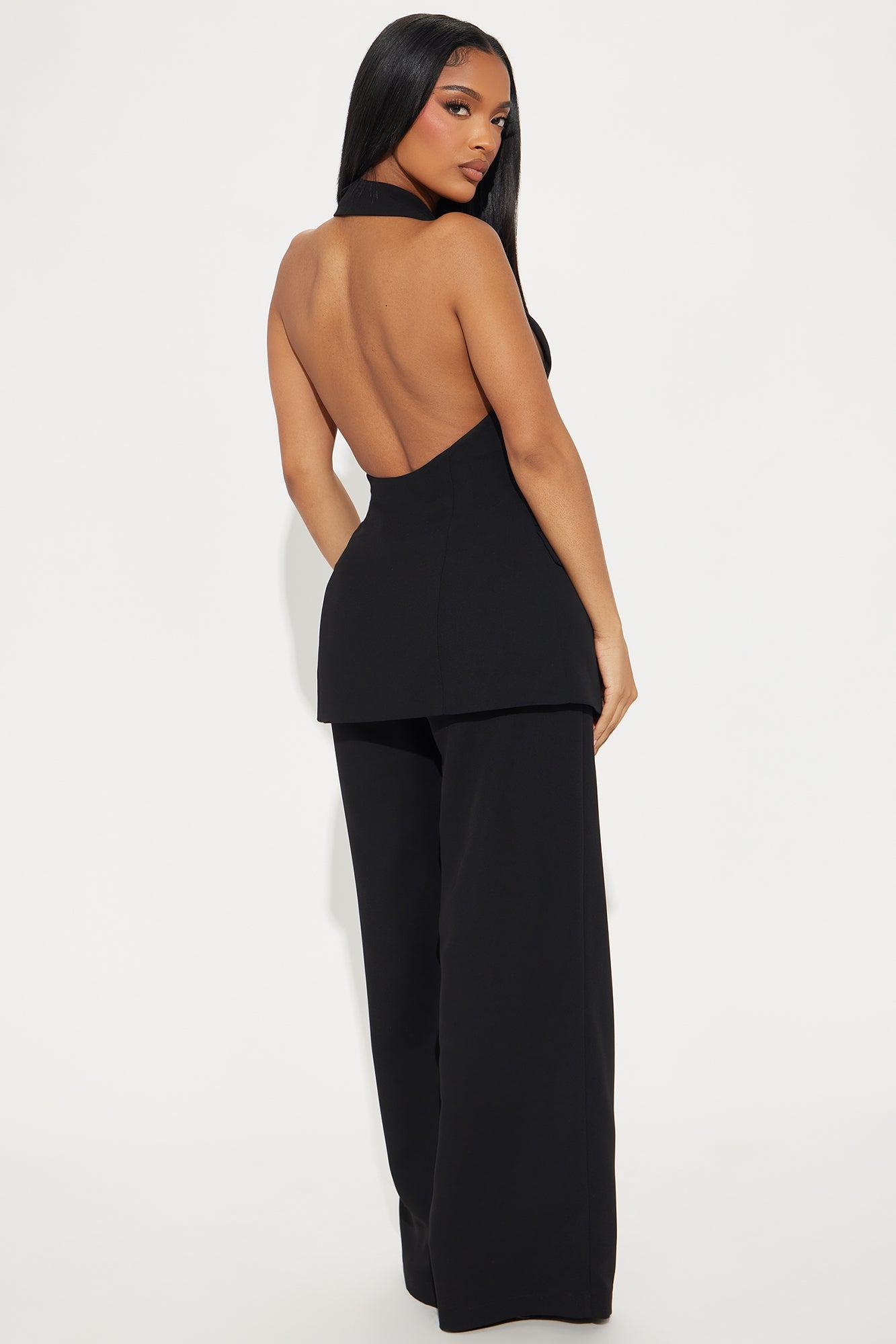 Boardroom Baddie Pant Set - Black Product Image