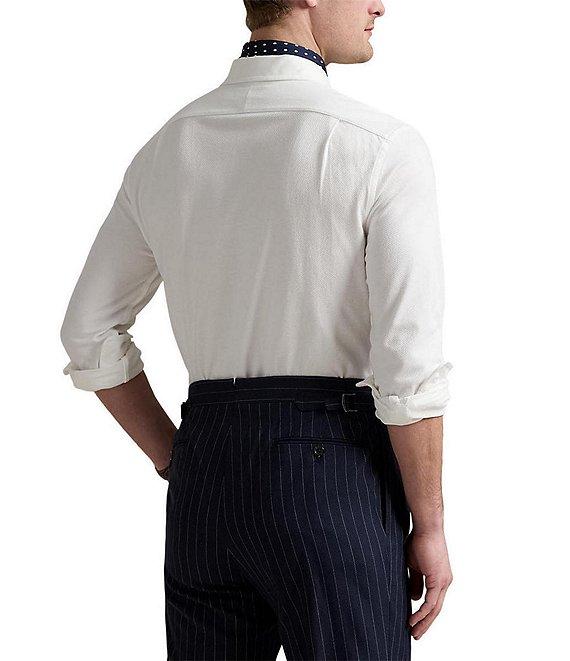 Polo Ralph Lauren Honeycomb-Knit Long Sleeve Woven Shirt Product Image