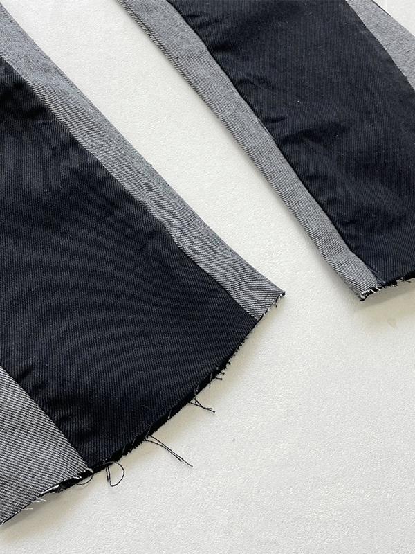 Men's Street Splice Slim Jeans Product Image