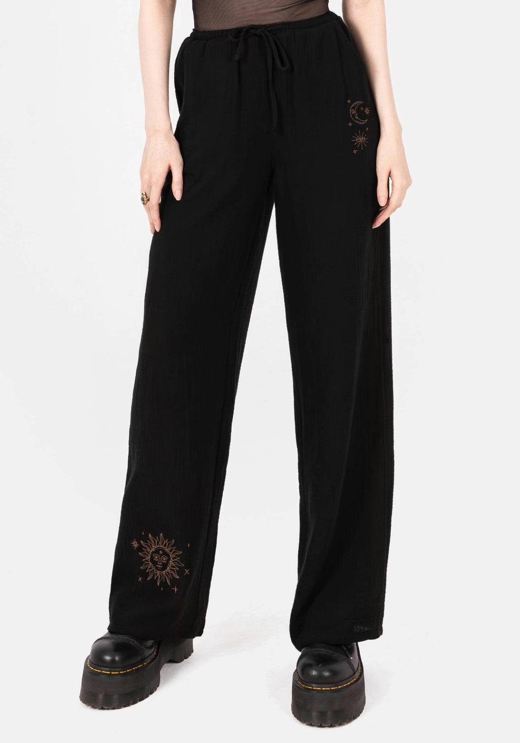 Cosmos Embroidered Wide Leg Trousers Product Image