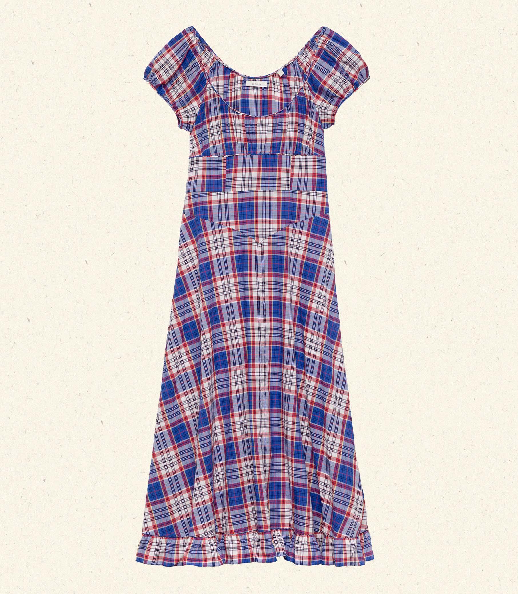 RAMONA DRESS -- COTE D’AZUR PLAID Product Image