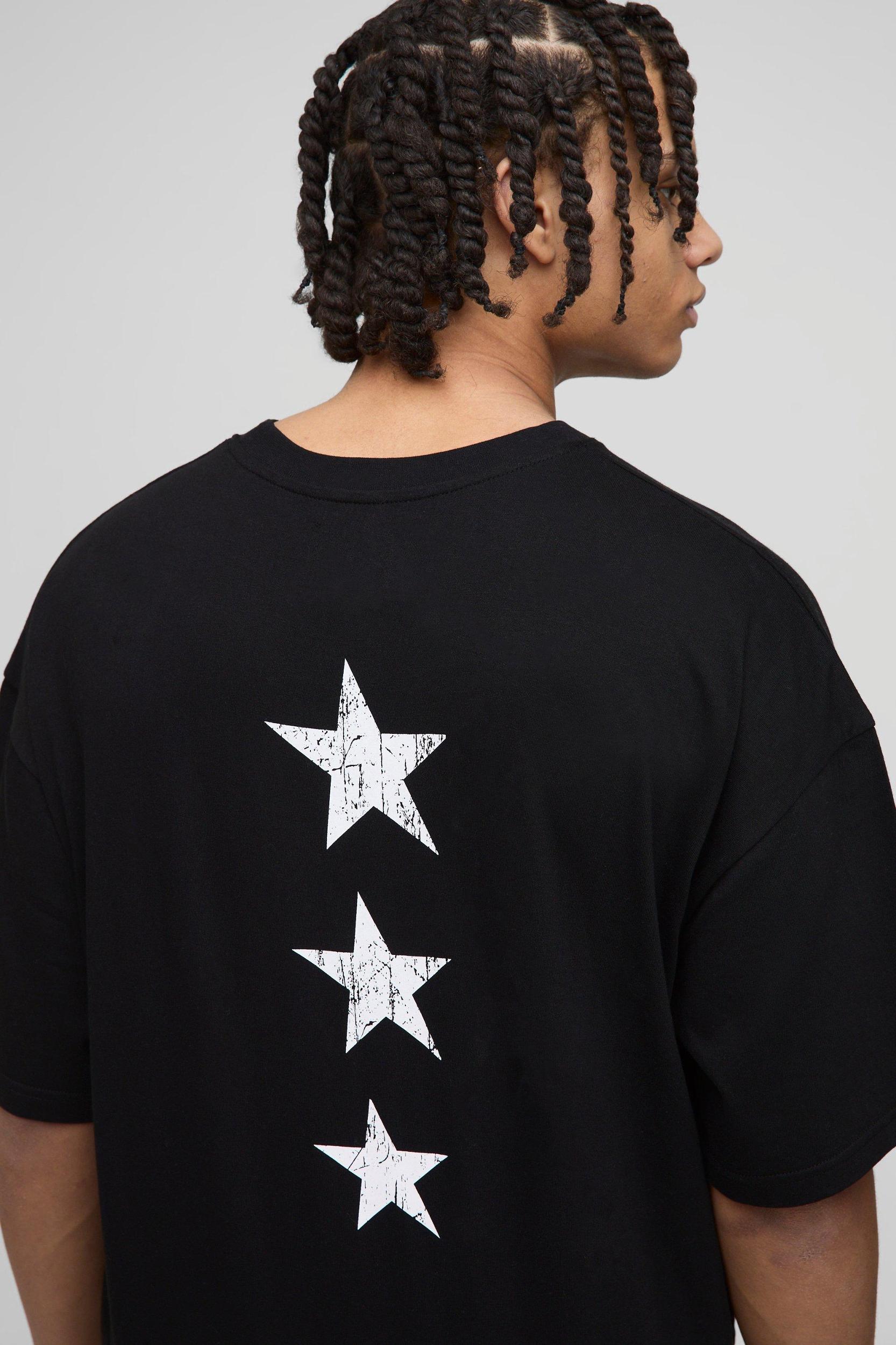Oversized Boxy M Star T-Shirt & Gusset Short Set | boohooMAN USA Product Image