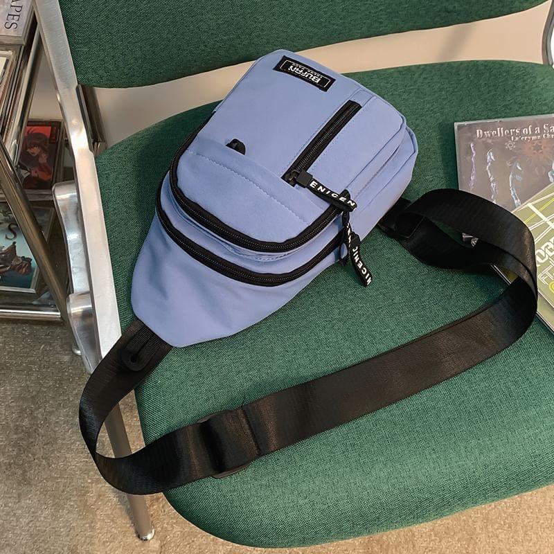 Lightweight Lettering Zip Sling Bag Product Image