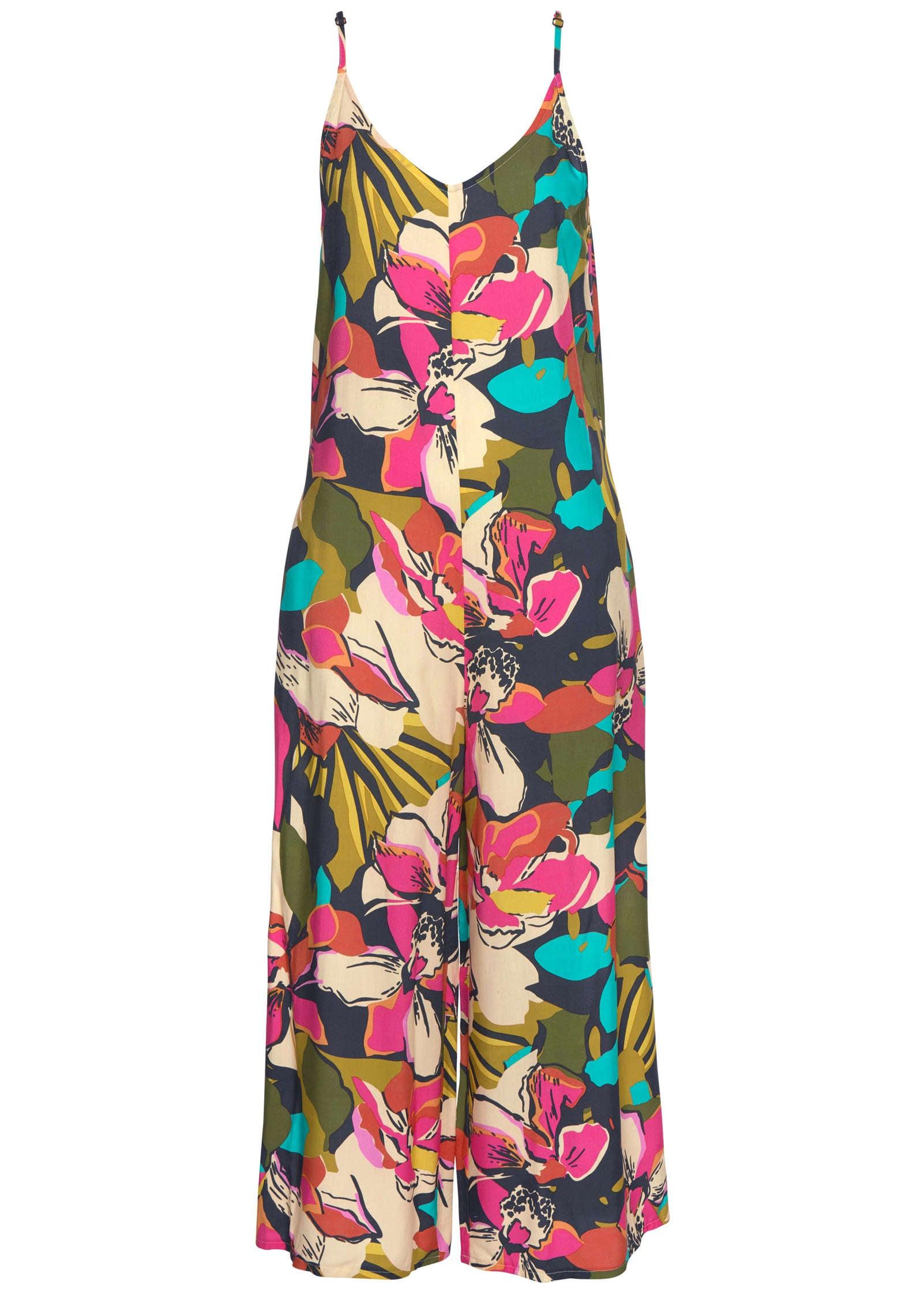 Cropped Printed Jumpsuit - Pink Multi Product Image