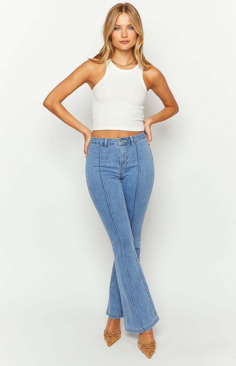 Elowen Mid Wash Flared Denim Jeans Baby Product Image