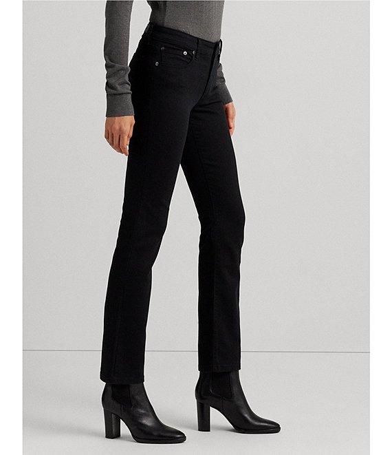 Lauren Ralph Lauren Premier Shape Memory Stretch Denim Straight Leg Ankle Jeans Product Image