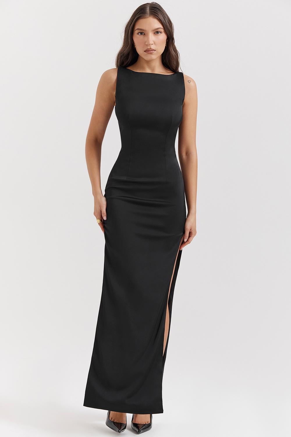 Filomena  black maxi dress Product Image