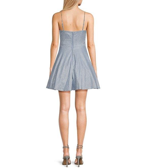 Midnight Doll Spaghetti Strap Sweetheart Flared Party Dress Product Image