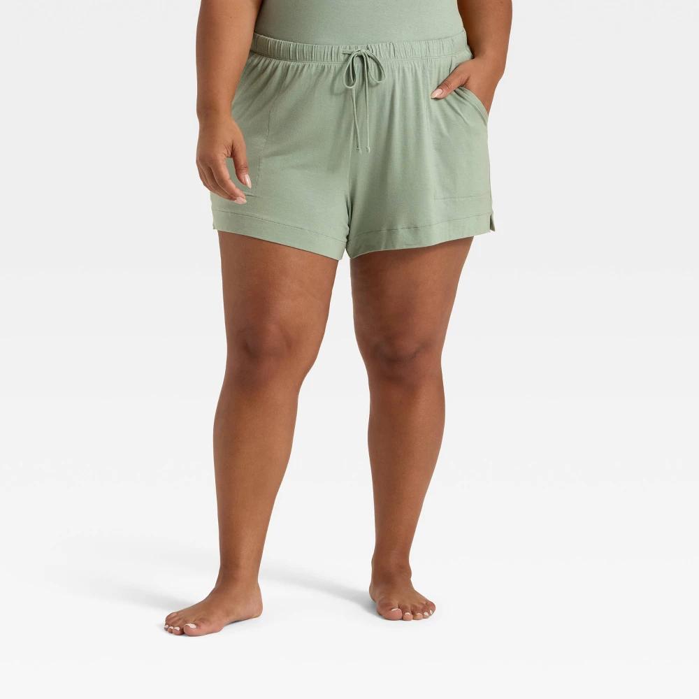 Women's Cloud Knit Pajama Shorts - Auden™ Green XS Product Image