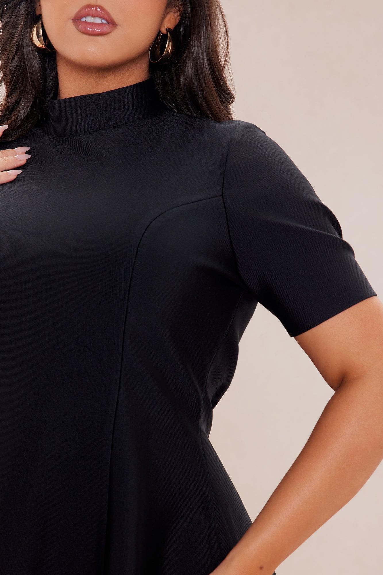 Blakely Bandage A Line Mini Dress - Black Product Image