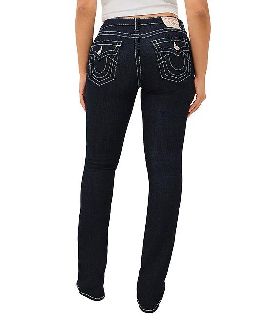 True Religion Becca Denim Mid Rise Bootcut Flap Pocket Jeans Product Image