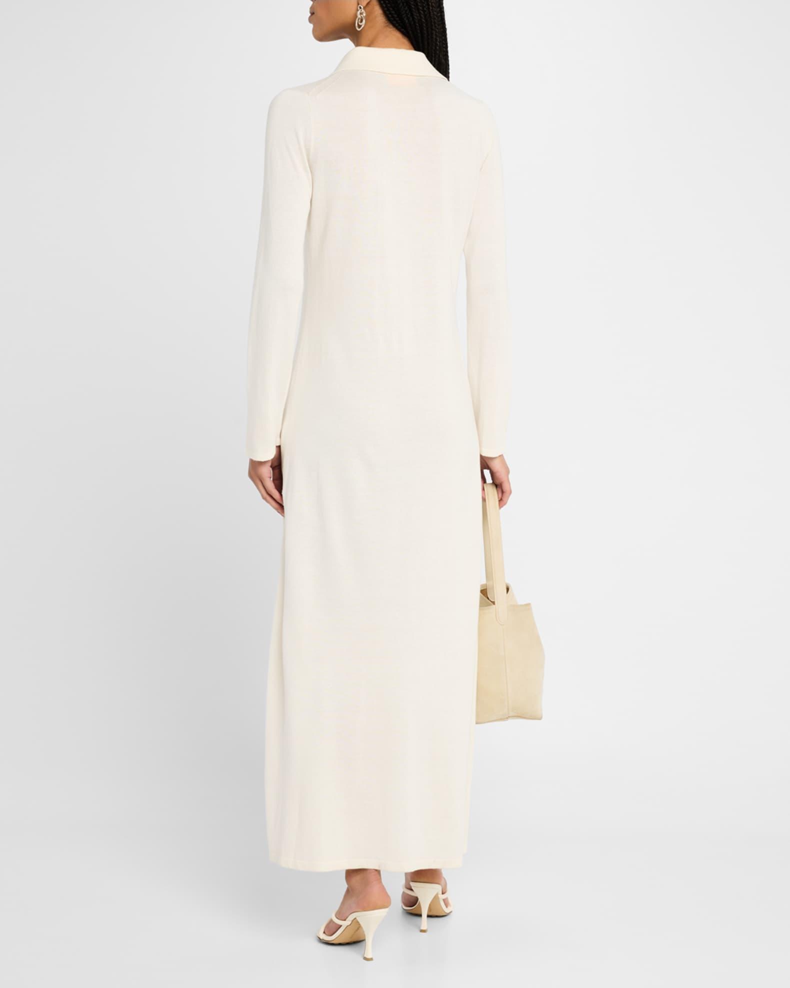 Showtime Silk-Linen Maxi Shirtdress Product Image