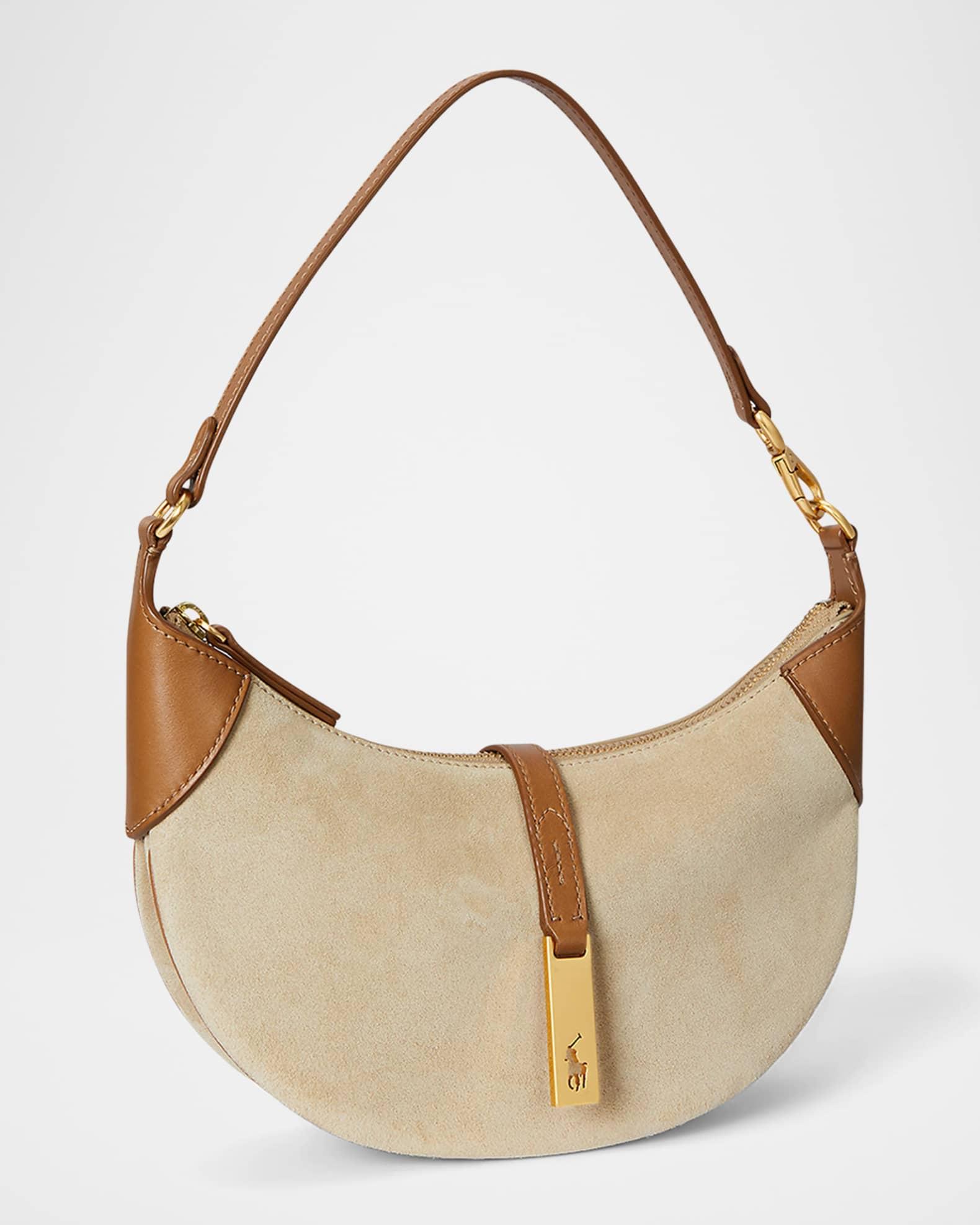 Polo ID Small Suede and Leather Shoulder Bag Product Image