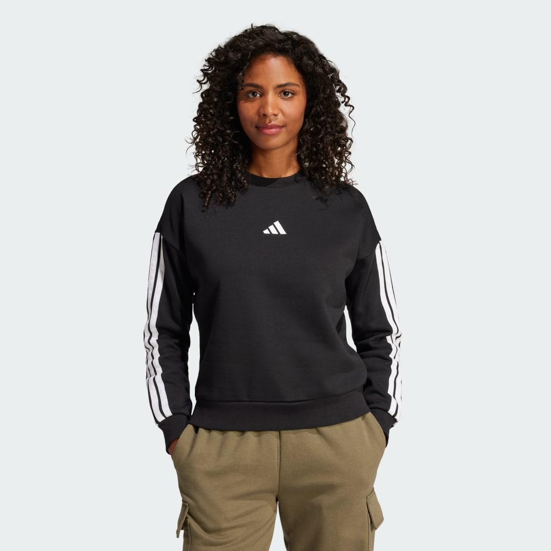 Essentials 3-Stripes Fleece Sweatshirt Product Image