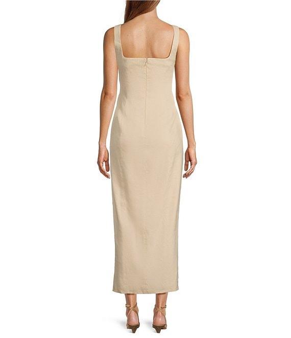 Antonio Melani Madison Stretch Linen Square Neck Sleeveless Dress Product Image
