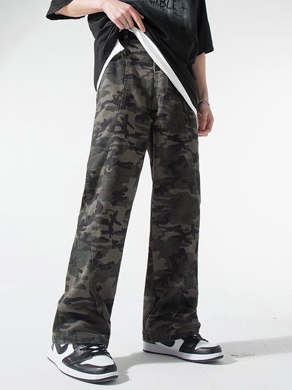 Camouflage Design Is Niche Loose Jeans Product Image