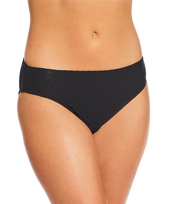 Alex Marie Diamond Textured Mid Rise Hipster Swim Bottom Product Image