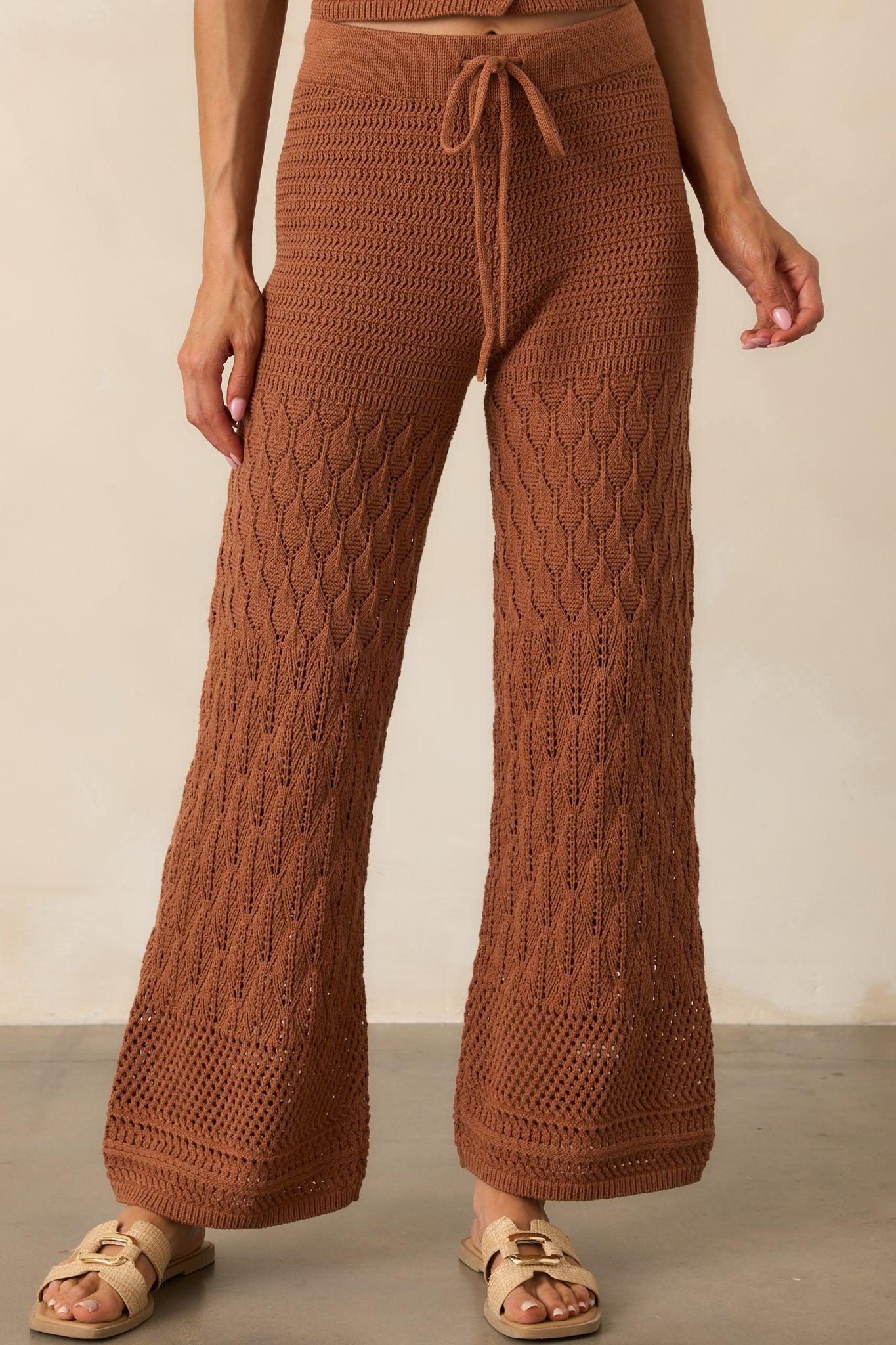Z Supply Brown Adia Crochet Pants Product Image
