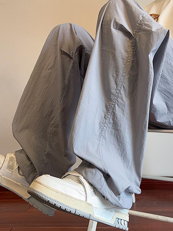 Men's Pleated Lightweight Straight Leg Pants Product Image