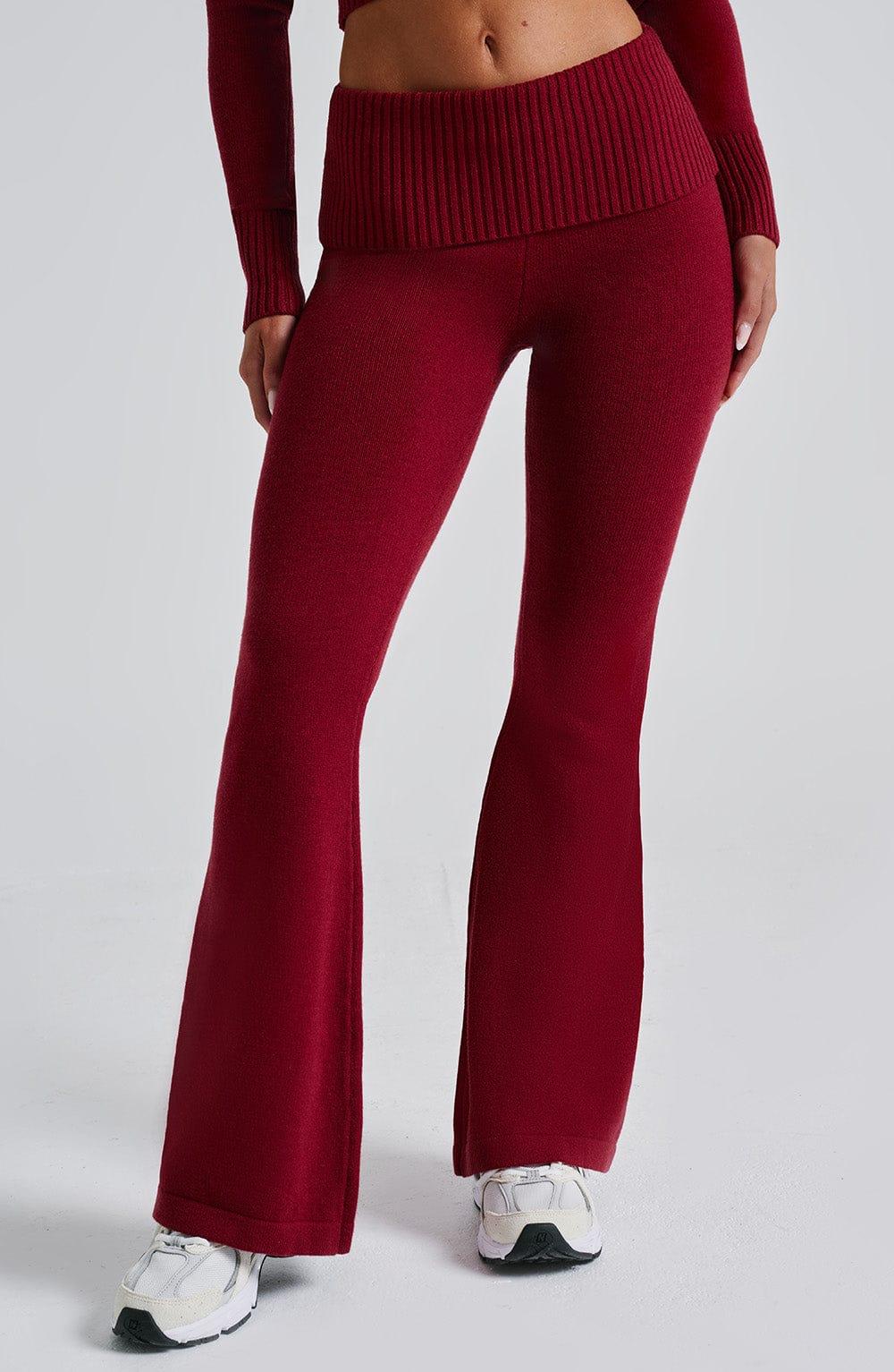 Portia Knit Pants - Red Product Image