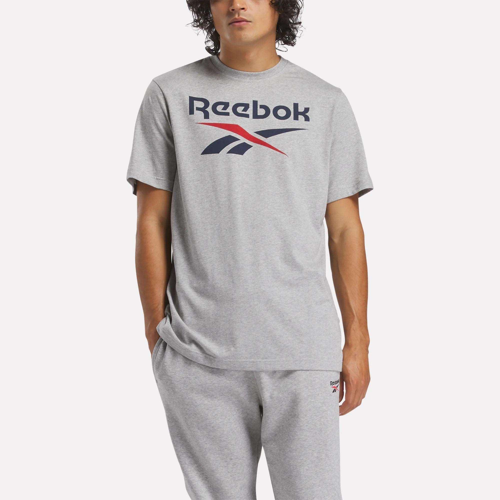 Men's Reebok Identity Big Stacked Logo T-Shirt Male Product Image