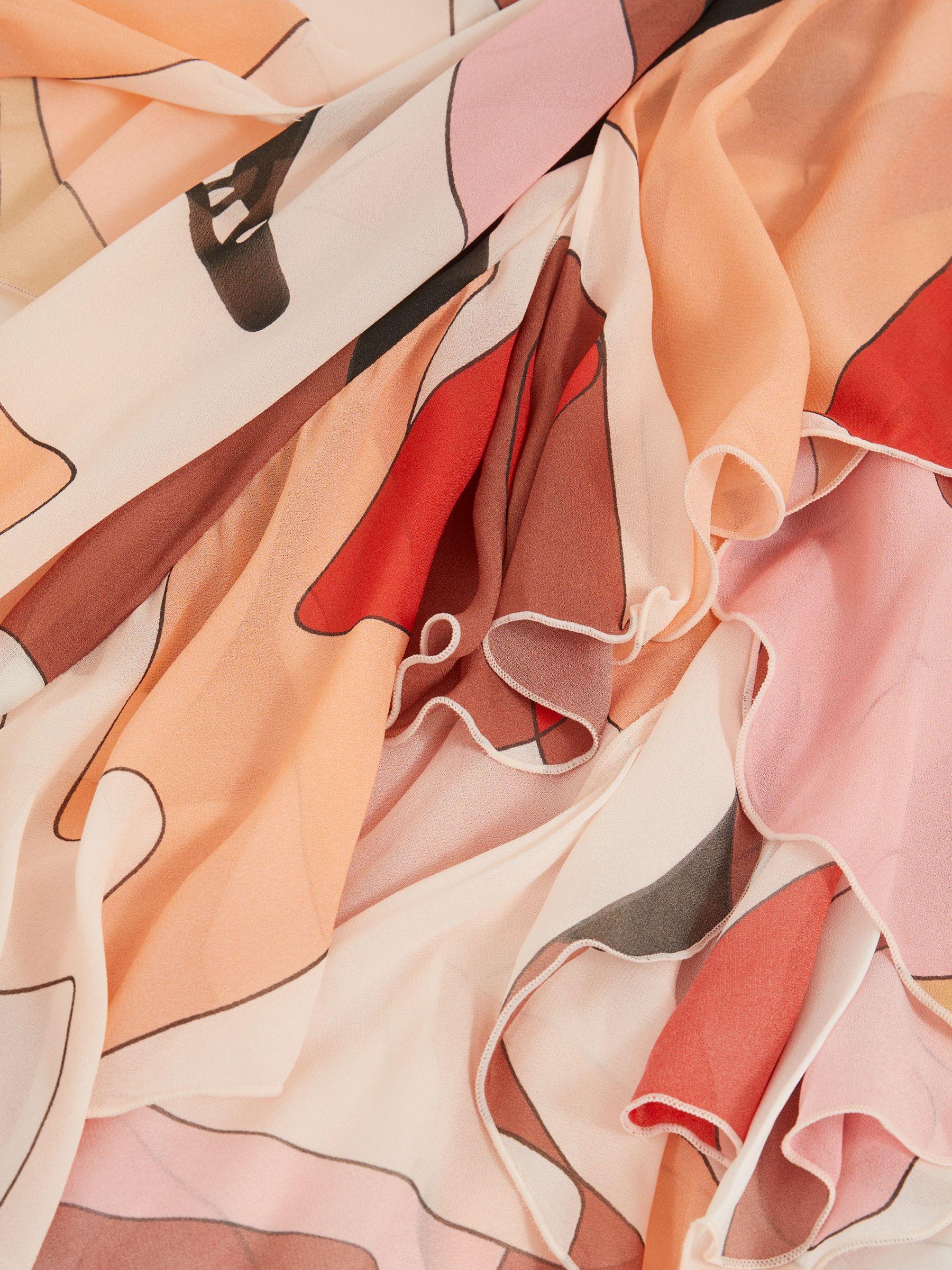 Petite Cotton Craft-Stitch Shirred Midi Dress in Khaki Product Image