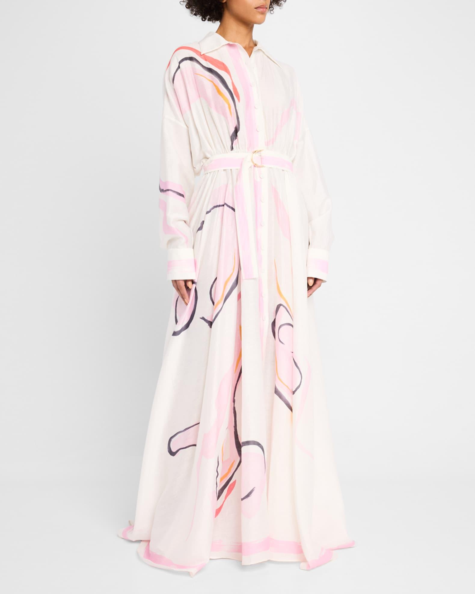 Pennar Belted Long-Sleeve Maxi Dress Product Image