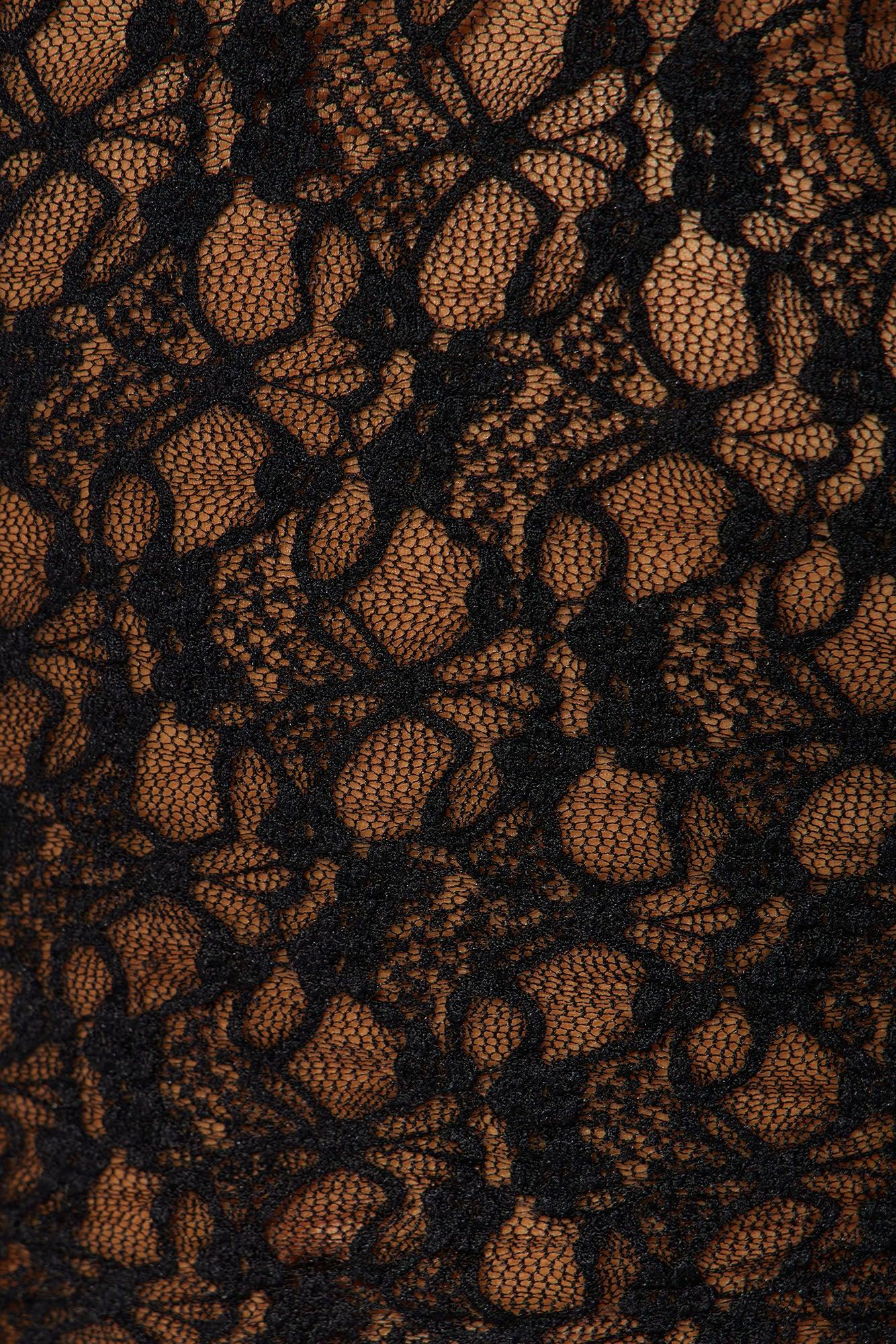 Lola Lace Tank Top And Mini Skirt Set - Black Female Product Image