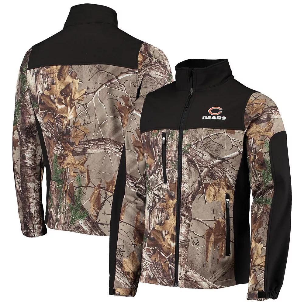 Men's Dunbrooke Realtree Camo/Black Chicago Bears Circle Hunter Softshell Full-Zip Jacket, Size: 2XL, Green Product Image