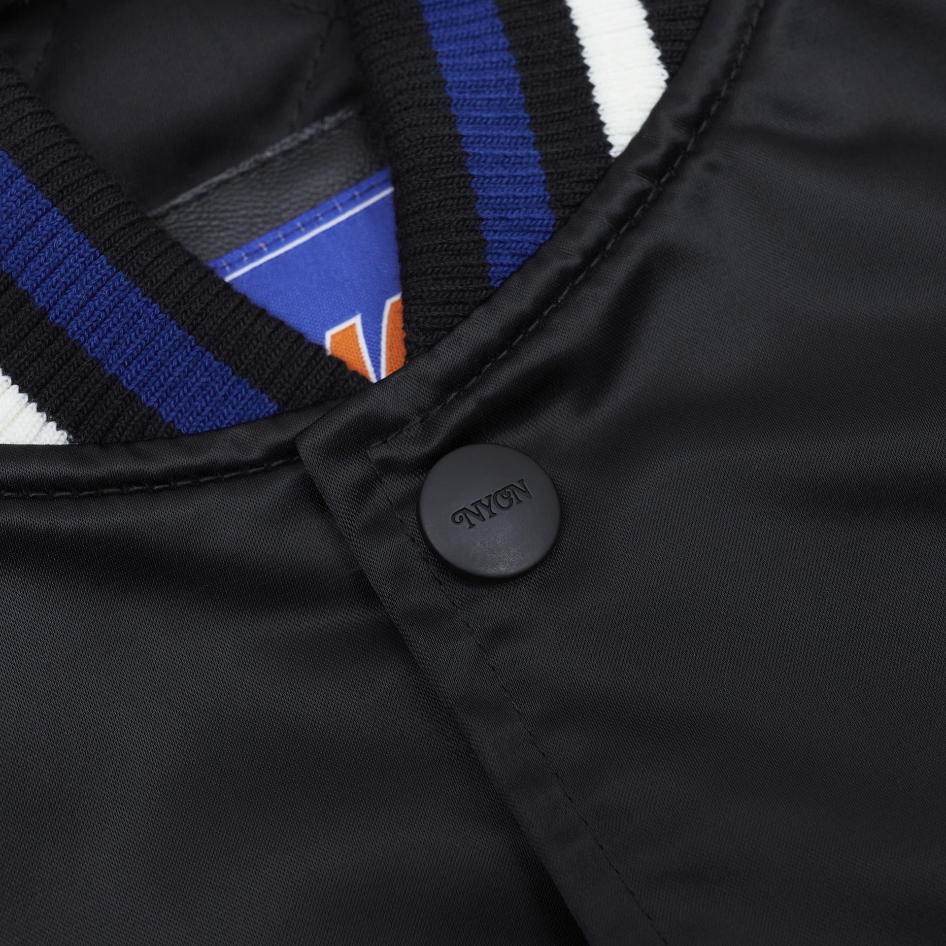 New York or Nowhere x New York Mets Black Varsity Jacket Male Product Image
