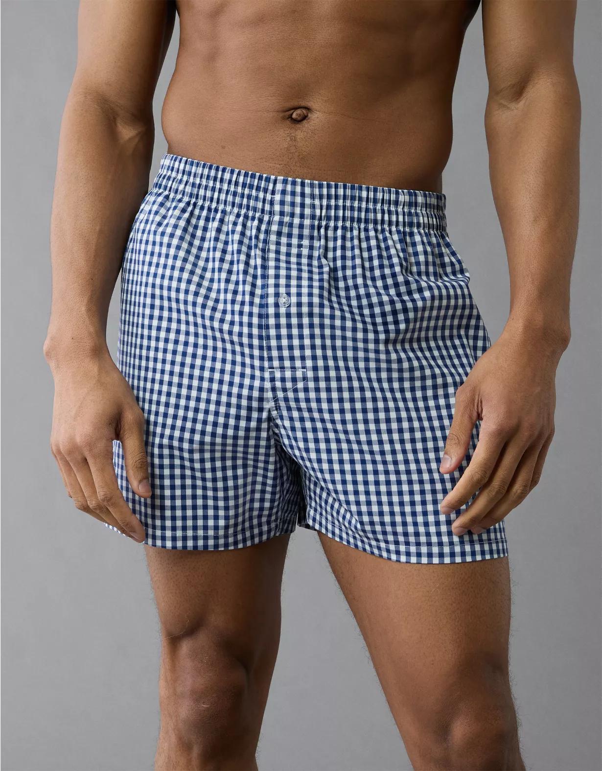 AEO Men's Plaid Poplin Pocket Boxer Short Product Image