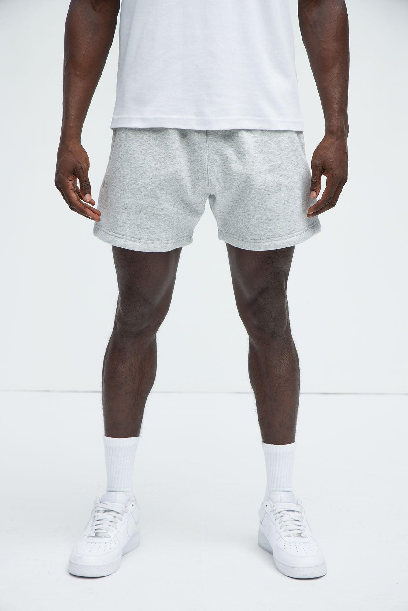 Tyson Oversize Heavyweight Sweat Shorts - Heather Grey Product Image