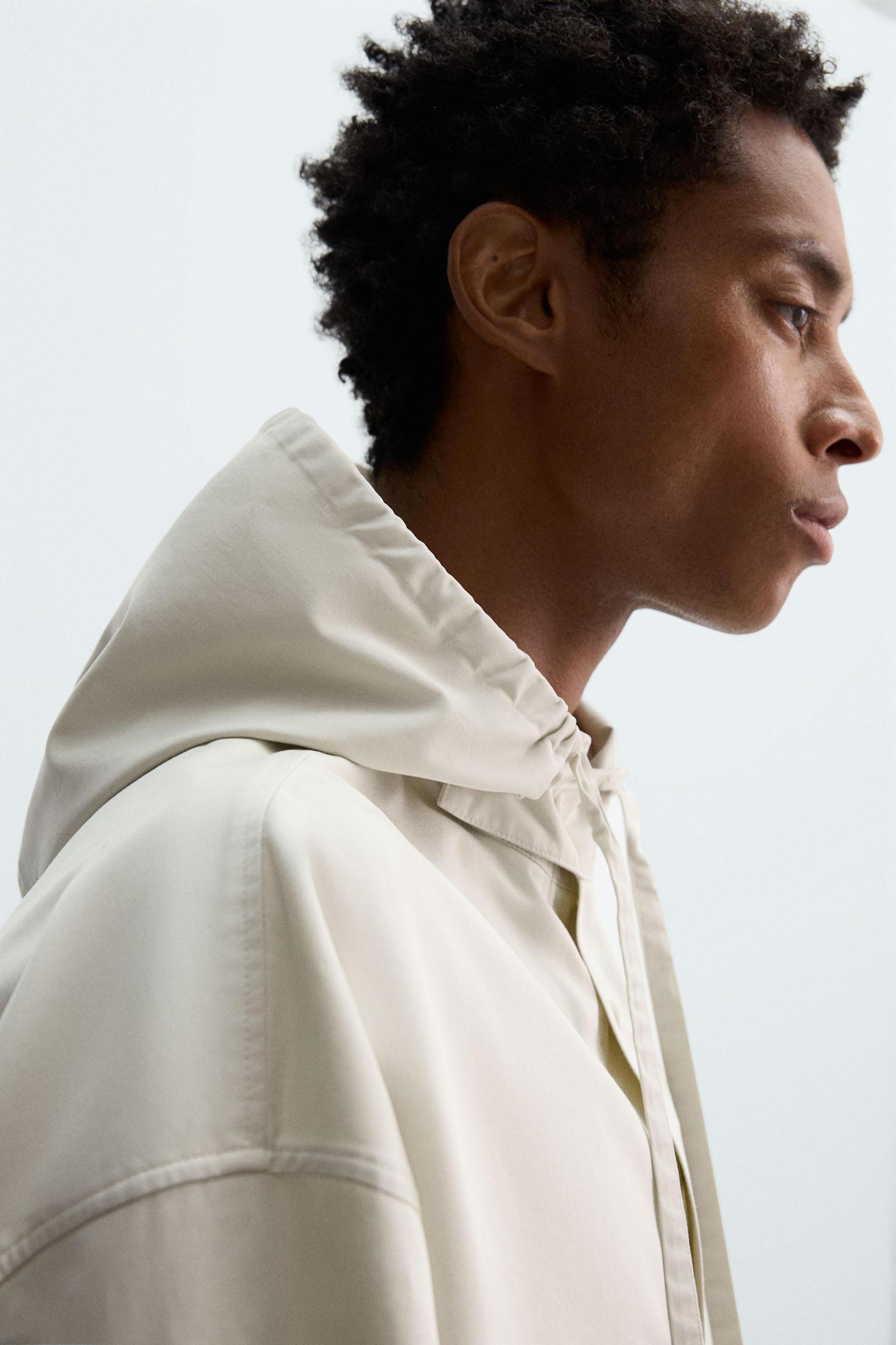 OVERSIZED FIT HOODED OVERSHIRT Product Image