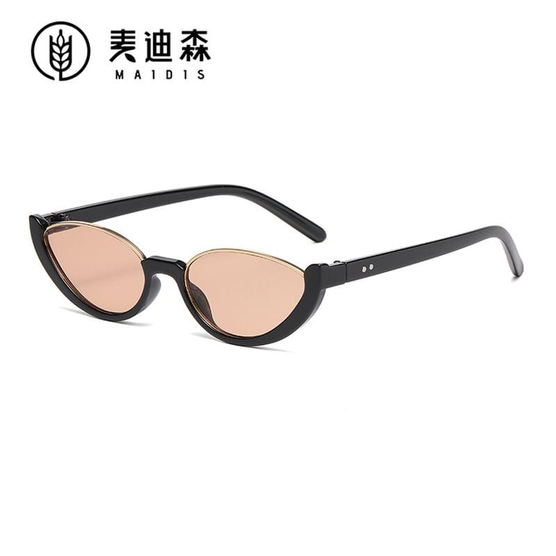 Small Oval Semi-Rimless Sunglasses Product Image