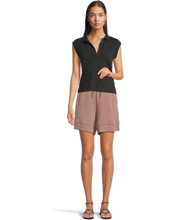 Shirred Sleeve Crew Neck Sweater Product Image