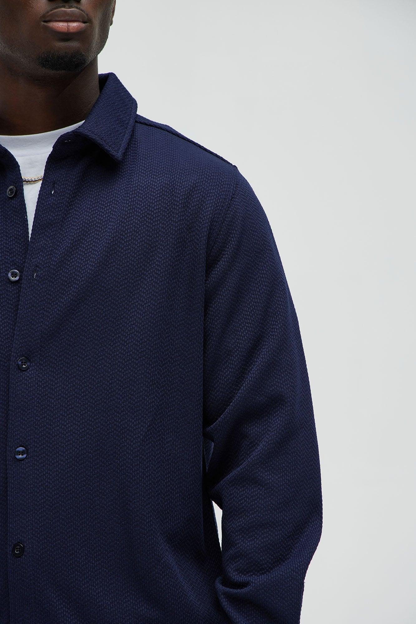 Find Here Textured Shirt - Blue Product Image