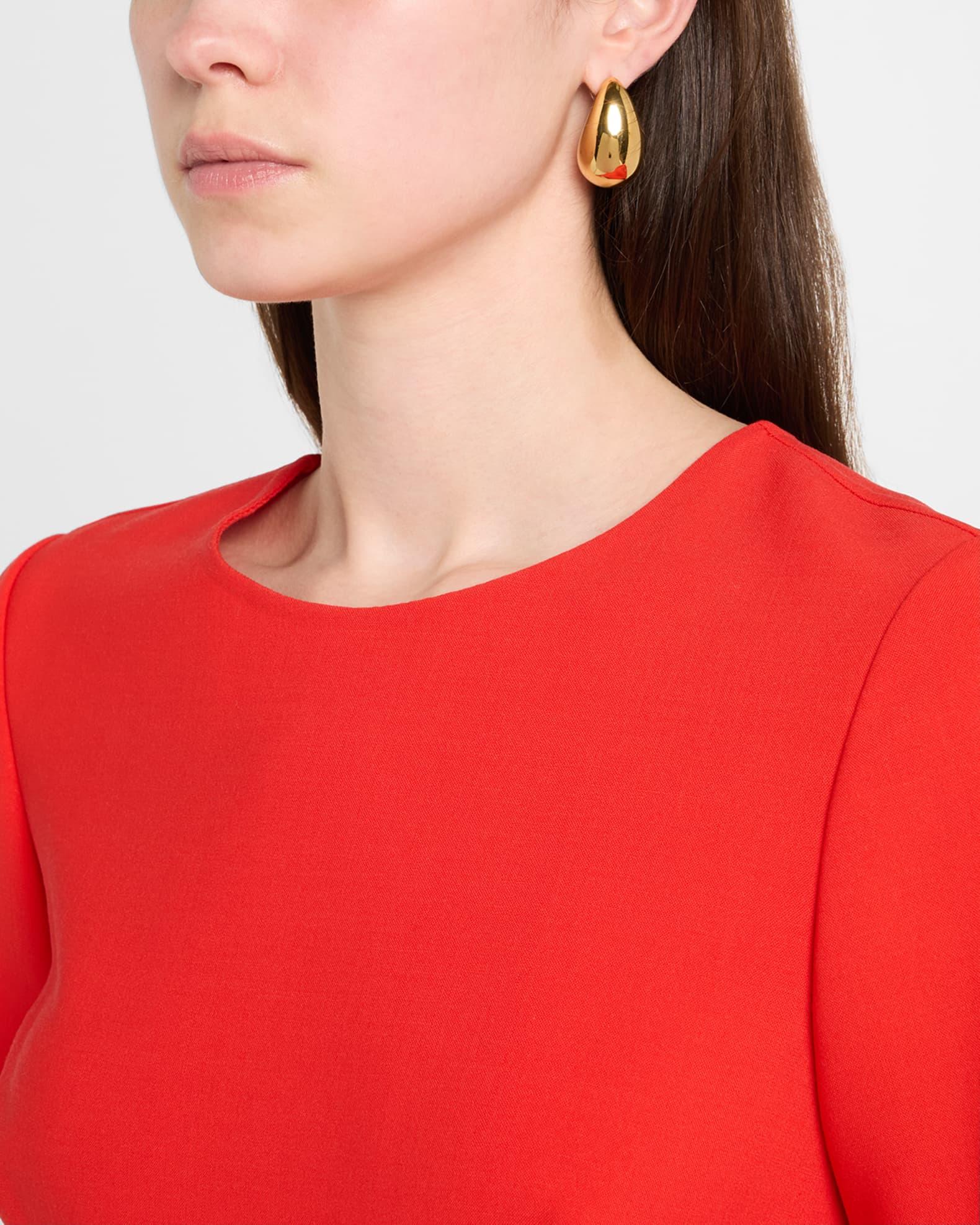 Polished Tapered Hoop Earrings Product Image