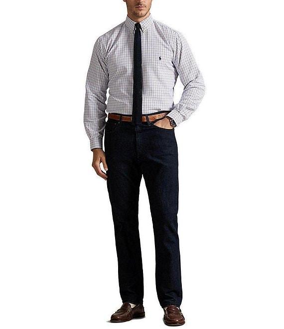 Polo Ralph Lauren Big & Tall Classic Fit Performance Stretch Plaid Check Oxford Long Sleeve Woven Shirt Product Image