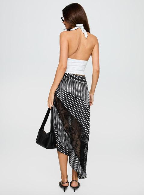 Midnight Memories Asymmetrical Midi Skirt Black Multi Product Image