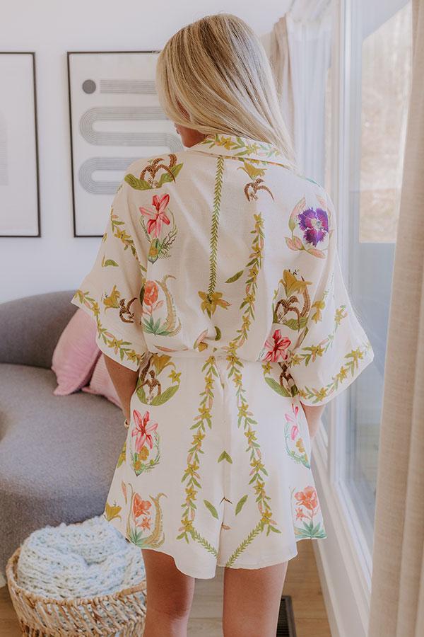 Hibiscus Holiday Floral Romper Product Image