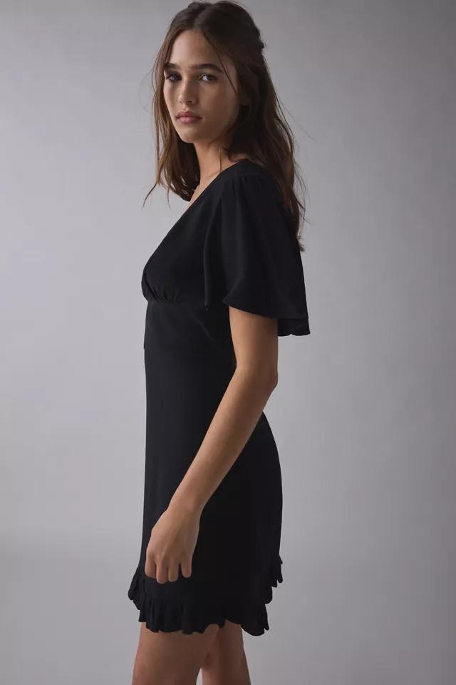 Kimchi Blue Dinner Date Plunging Flutter Sleeve Mini Dress Product Image