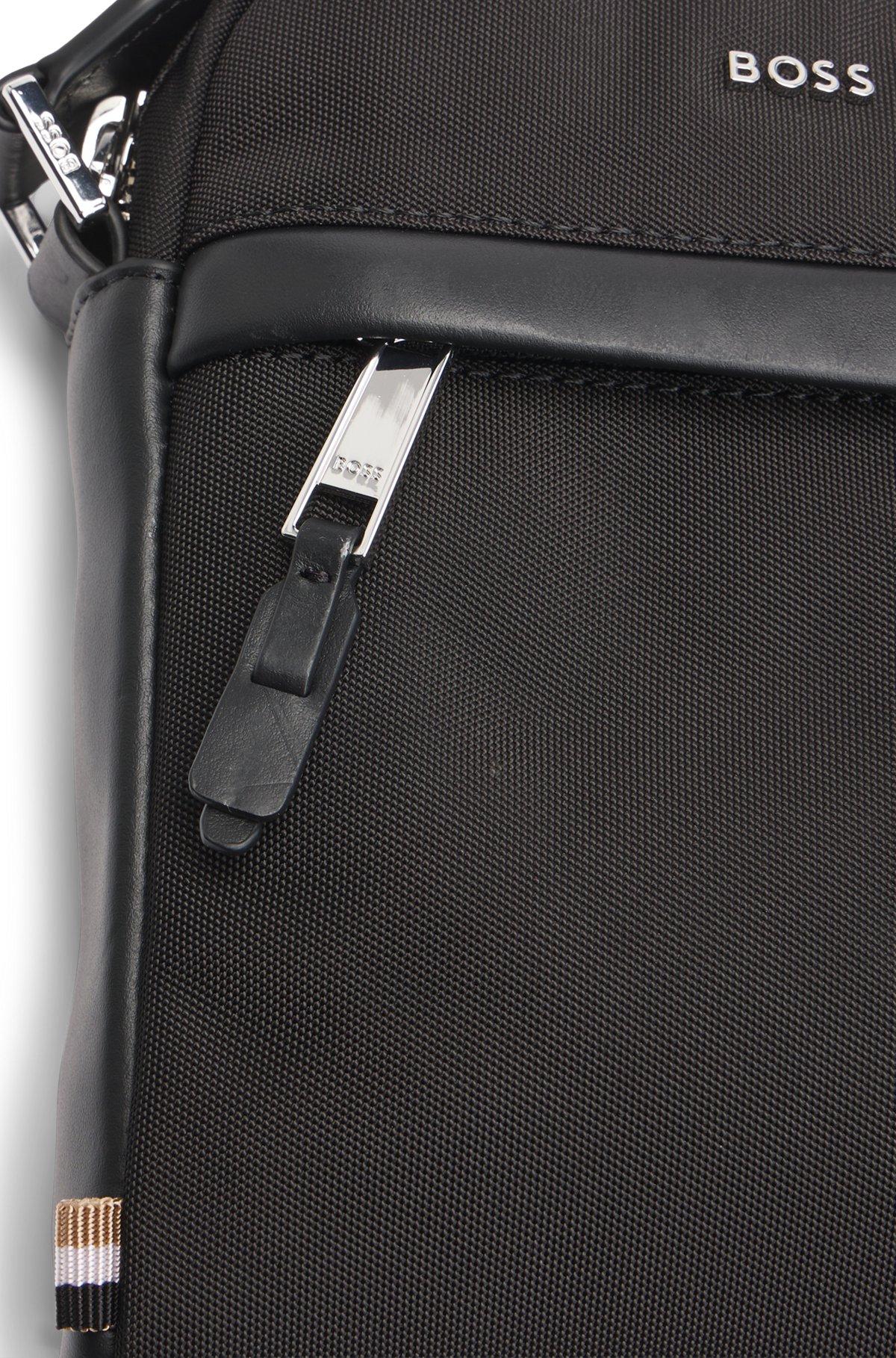 BOSS - Reporter bag with leather trims - Black Product Image