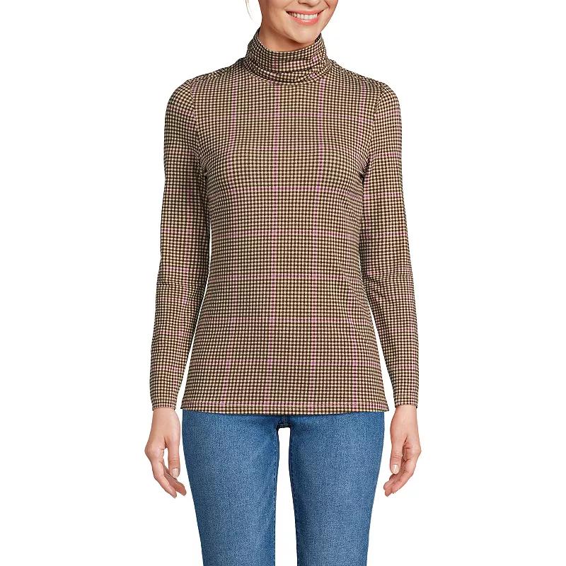 Women's Lands' End Lightweight Fitted Turtleneck,  Product Image