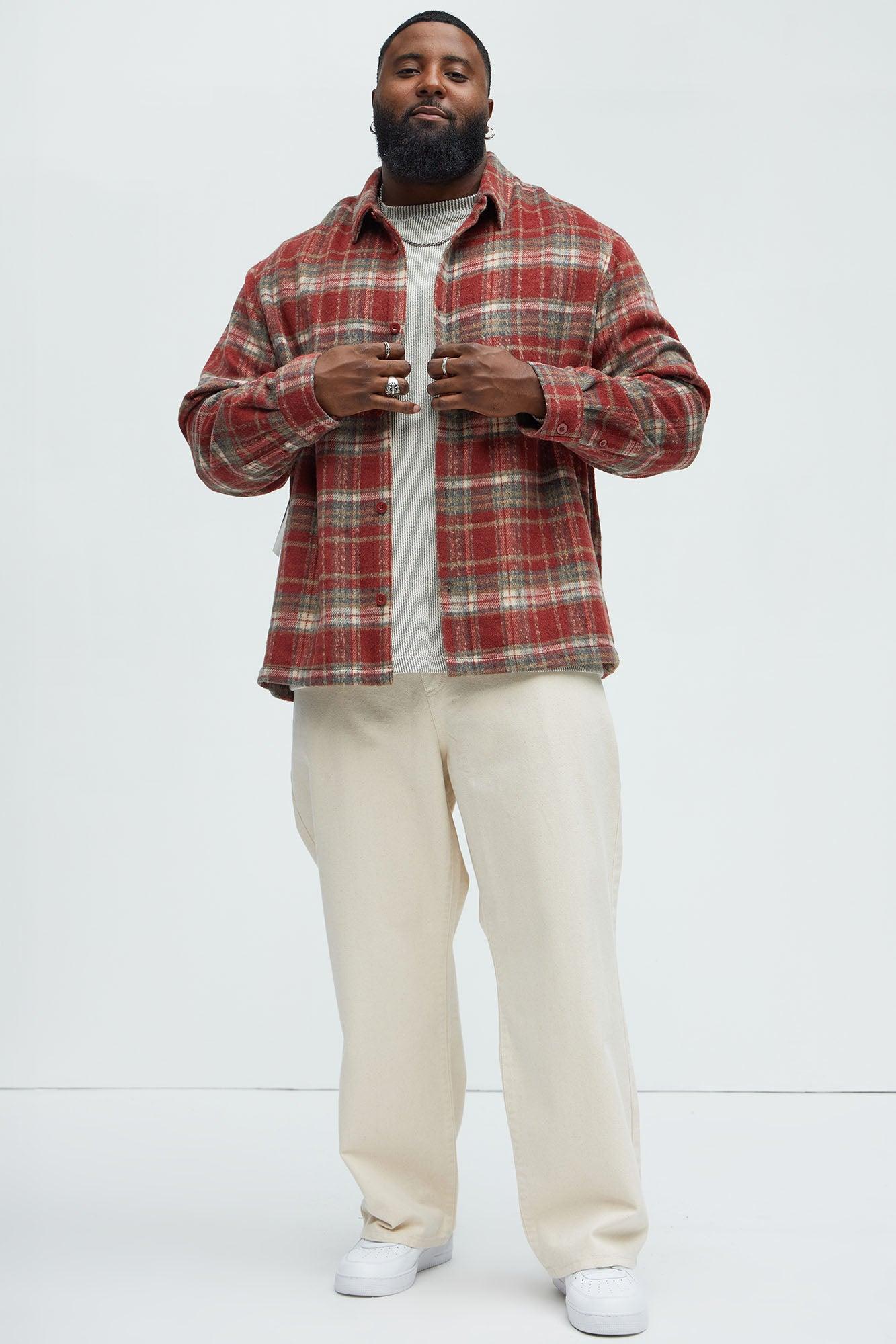 Tondo Plaid Button Up Shirt - Red/combo Product Image