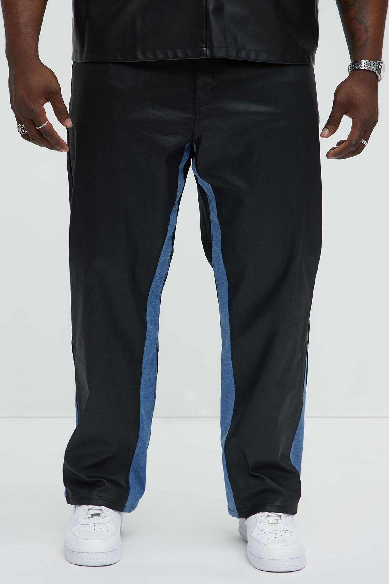 Wesley Wax Coated Straight Jeans - Black/combo Product Image