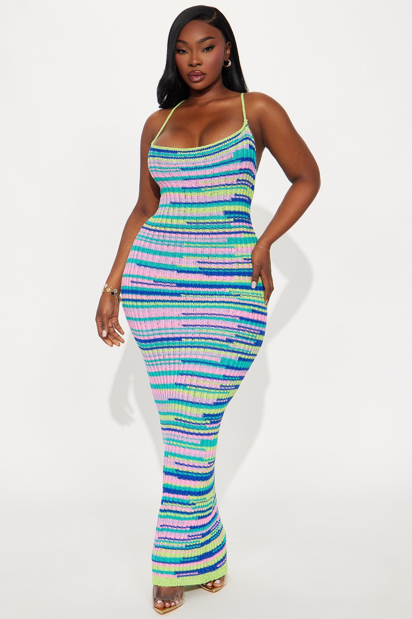 Astrid Crochet Maxi Dress - Pink/combo Female Product Image