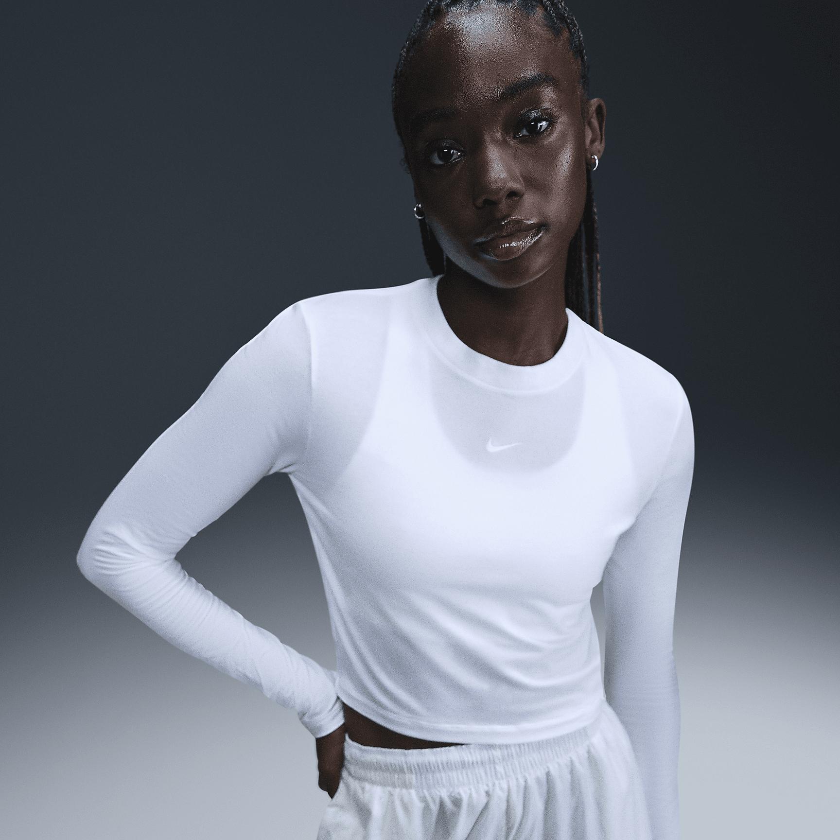 Women's Nike Sportswear Chill Knit Slim Long-Sleeve Cropped Top Product Image