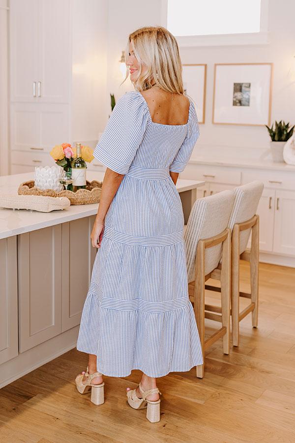 Dockside Dreams Seersucker Maxi Dress Product Image