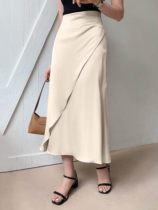Bodycon Solid Color Skirts Bottoms Product Image