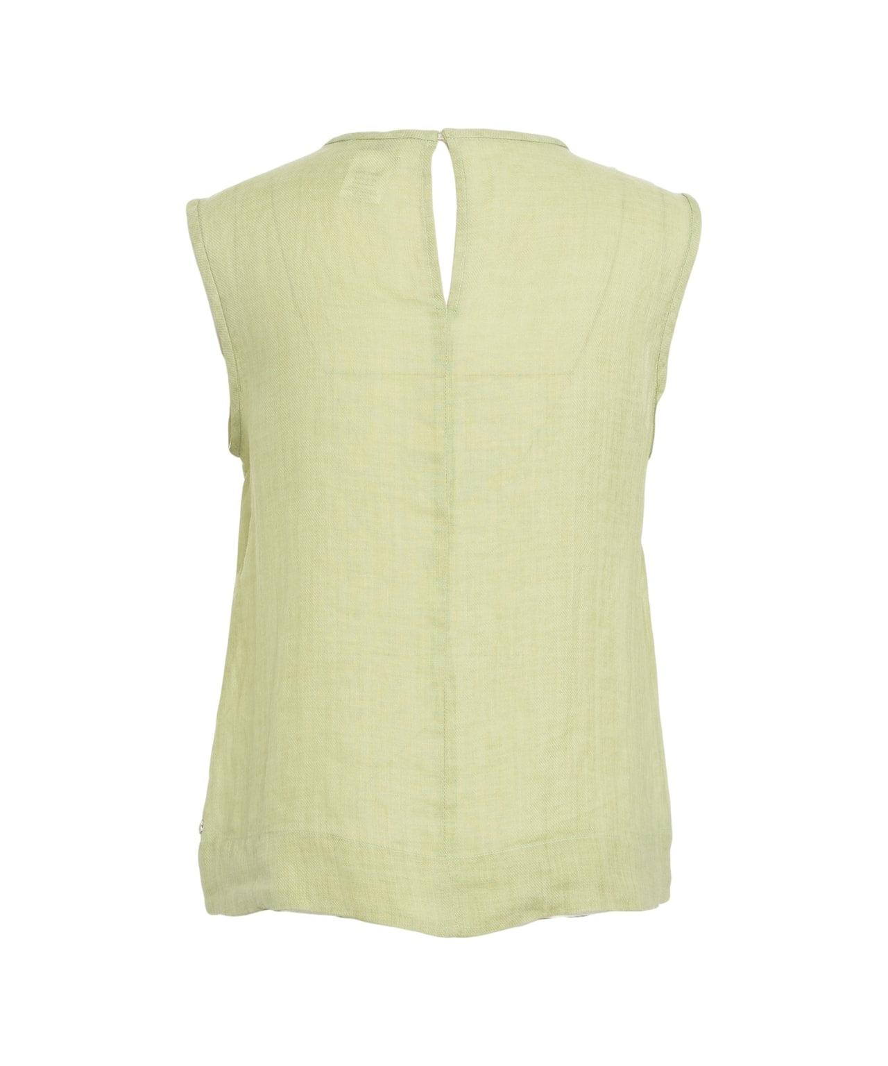 Ramie blouse with ruffles Product Image